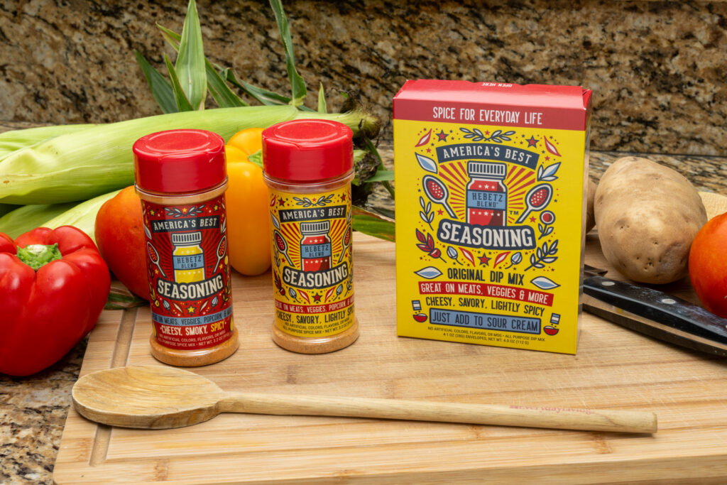 Product placement images of America's Best Seasoning being sprinkled on various foods making them more savory and delicious.